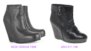 Botines cuña 12 Rick Owens vs Ash